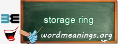 WordMeaning blackboard for storage ring